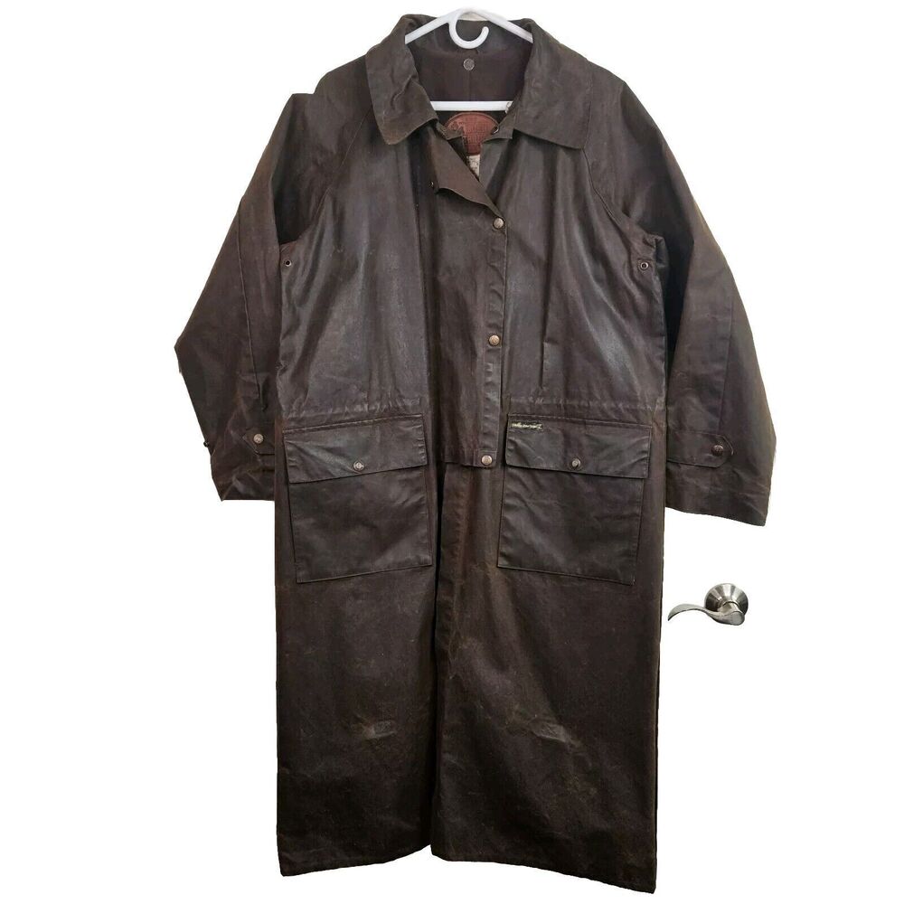 OUTBACK TRADING Bush Trader Men's Classic Brown Trench Coat